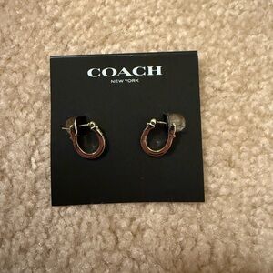 Coach Silver Hoop Earrings